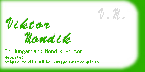 viktor mondik business card